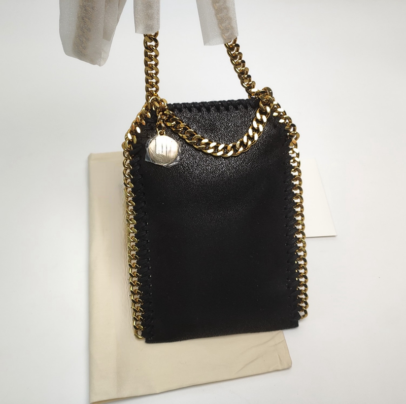 

STELL Phone Bag Designer Small Shoulder Crossbody Messenger Bags Fashion Travel Phone Pocket With Long Chain Belt Purses And Handbags 2404, Black