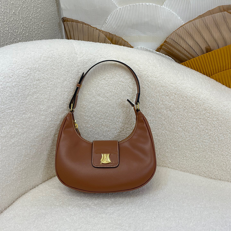 

Fashion 2023Ava new luxurys designer bag leather handbag pea half moon triomphe arch armpit bag classic adjustable women's shoulder crossbody bags, Black