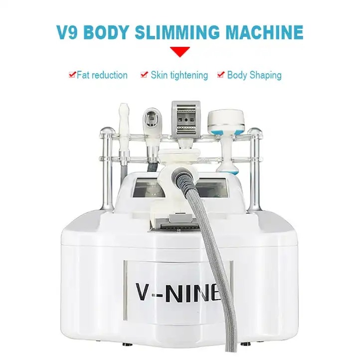 

2023 V-nine 5 in 1 cavitation rf vacuum roller slimming machine V9 cellulite removal ultrasonic body cavitation system for beauty