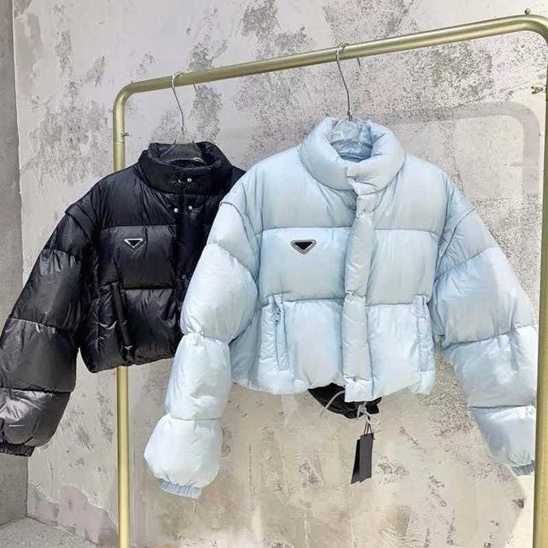 

Women Down 21FW Jacket Parkas Coat Fashion Short Jacket Style Slim Corset Thick Outfit Windbreaker Pocket Outsize Lady Warm prad Coats S-L