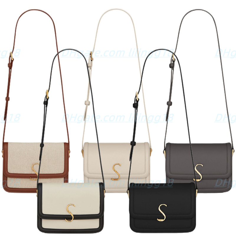 

Fashion Women SOLFERINO Small Shoulder bags Backpack Luxurys cultch bags True Leather Totes Designers handbag wallets High Quality purses Cross Body bags, Apricot color size:23cm