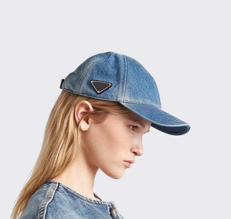 

Denim Mens Designer Baseball Cap Summer Bucket Hats Baseball Cap with Letters with Inverted Triangle Fashion Mens Women Street Hat Beanies 4 Styles, No3
