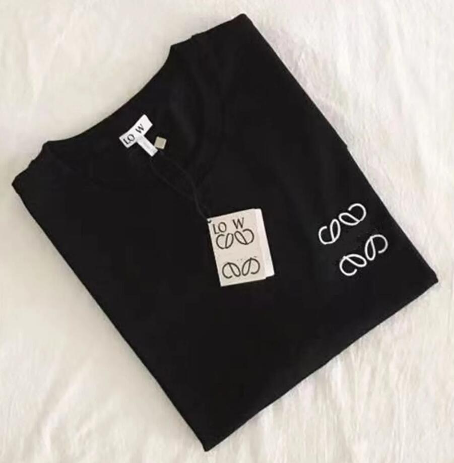 

high-quality Embroidery Loewe T-shirt Men's and Women's Same Letter New Summer Versatile High-end Half sleeve Cotton Youth Fashion Brand, Not for sale