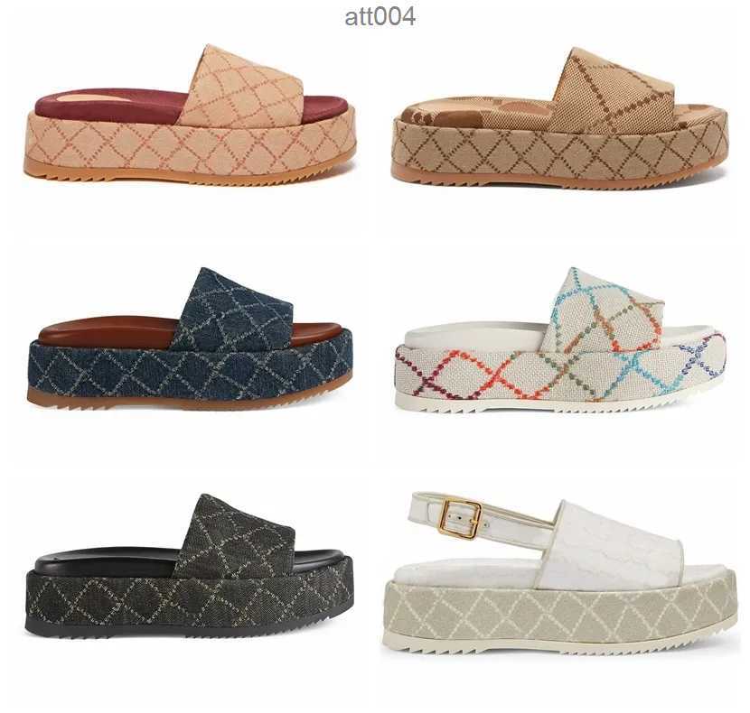

womens white rainbow Platform Canvas Sandals Jumbo Wedge maxi slides size euro 35-42 dust bag jackdhstore''gg'', 2022 colors