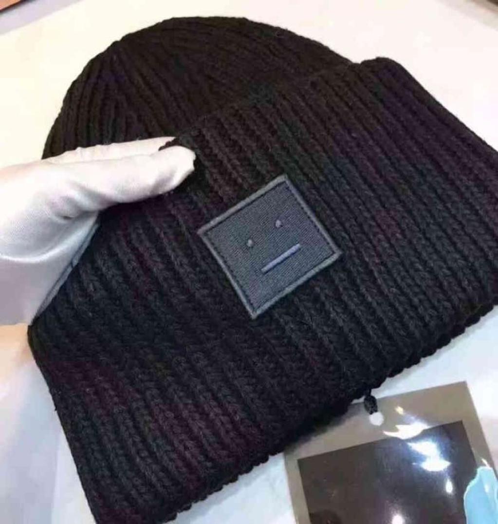 Bonnet Caps 2022 Ac Studios Men039s et Women039s Chapeaux d'hiver Mélange de laine Tricot Smile2453090