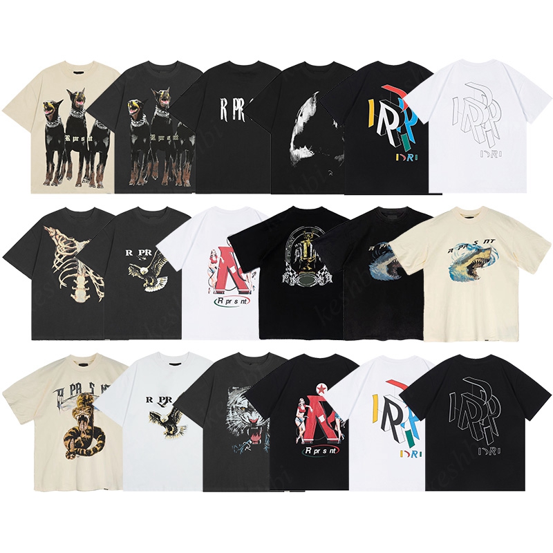 

Men's Plus Tees Shirt Designer R T Shirt Woman White T-shirt Casual Loose T-shirts Hip Hop Streetwear Clothing, White 3