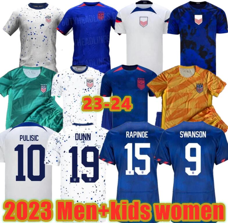 

2023 4stars Rose Lavelle PULISIC Soccer jerseys USWNT Megan Rapinoe Trinity Rodman Alex Morgan Team UsAs Alex Morgan Lindsey Horan Sophia Smith Mallory Pugh Shirt, Kids