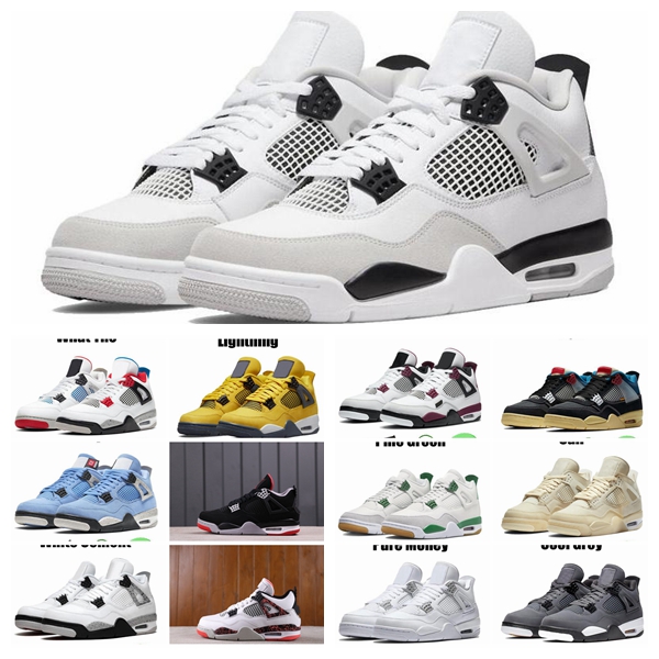 

Designer Pine Green 4 4s basketballs shoes sneakers Military Black Cats seafoam for mens womens shoe Seafoam Sail University Blue Lightning jumpman trainers, 29