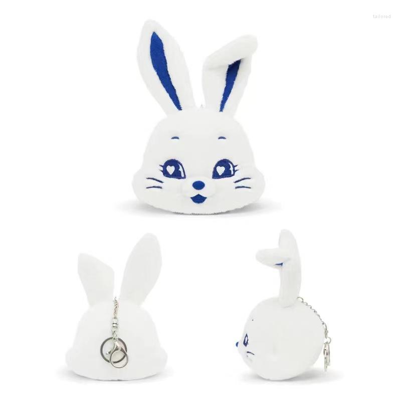 

Keychains Jeans FLUFFY MINJI HANNI DANIELLE HAERIN HYEIN Plush Keychain Kawaii Stuffed Animals Pendent