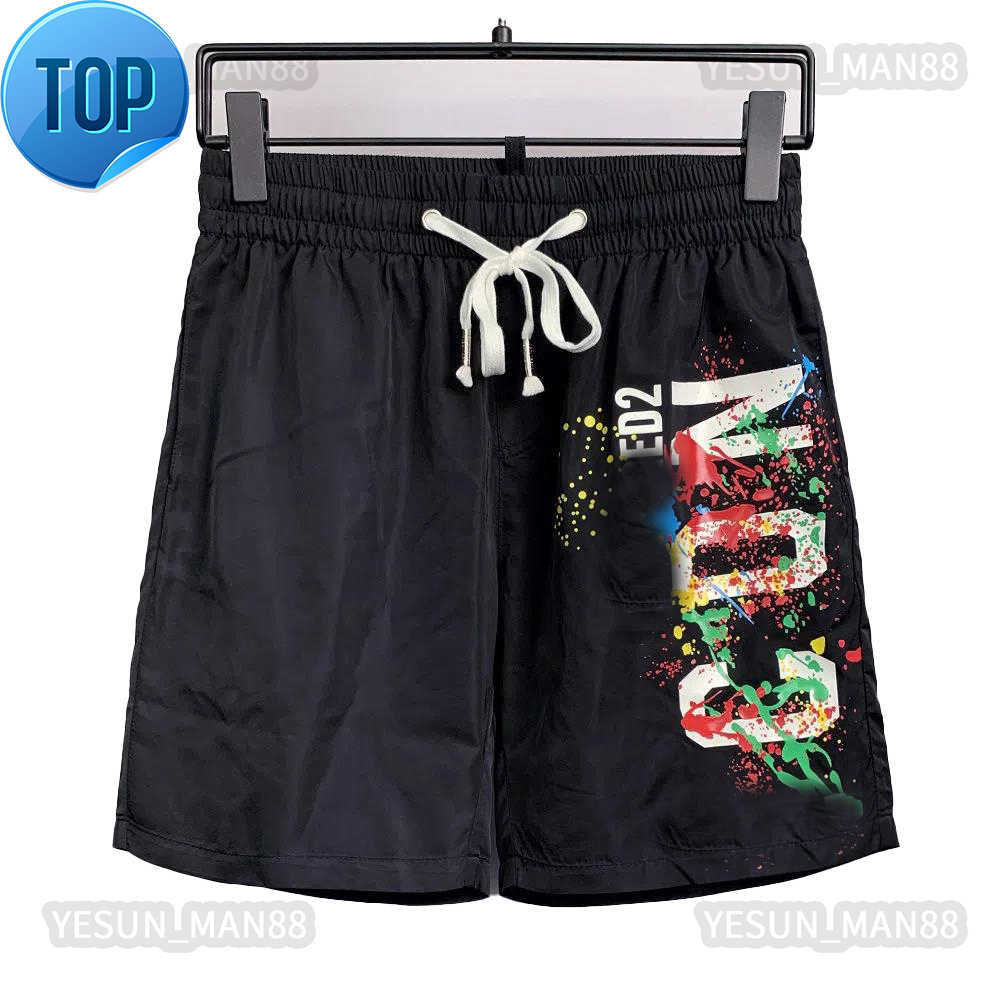 

FashionMen's Shorts Womens and Mens Designer D2 Summer Lady's Dsquares Luxury Graffiti Quick Drying Short Dsq