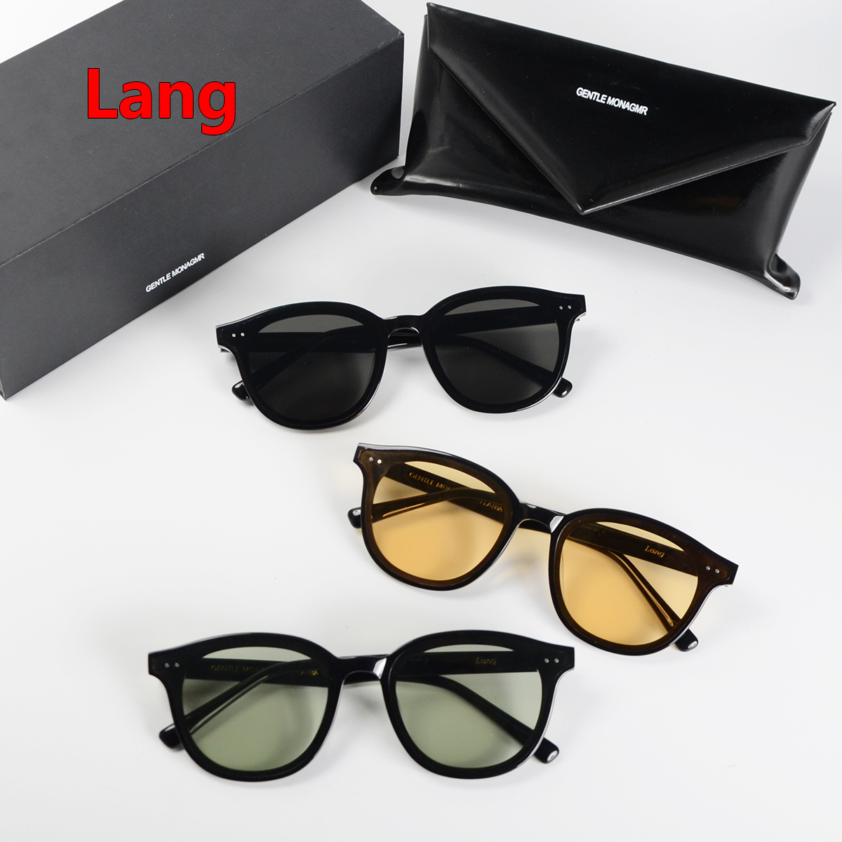 

Sunglasses Korean Brand GENTLE Lang For small face Men Women Round Acetate Polarized UV400 monster with original case 230519