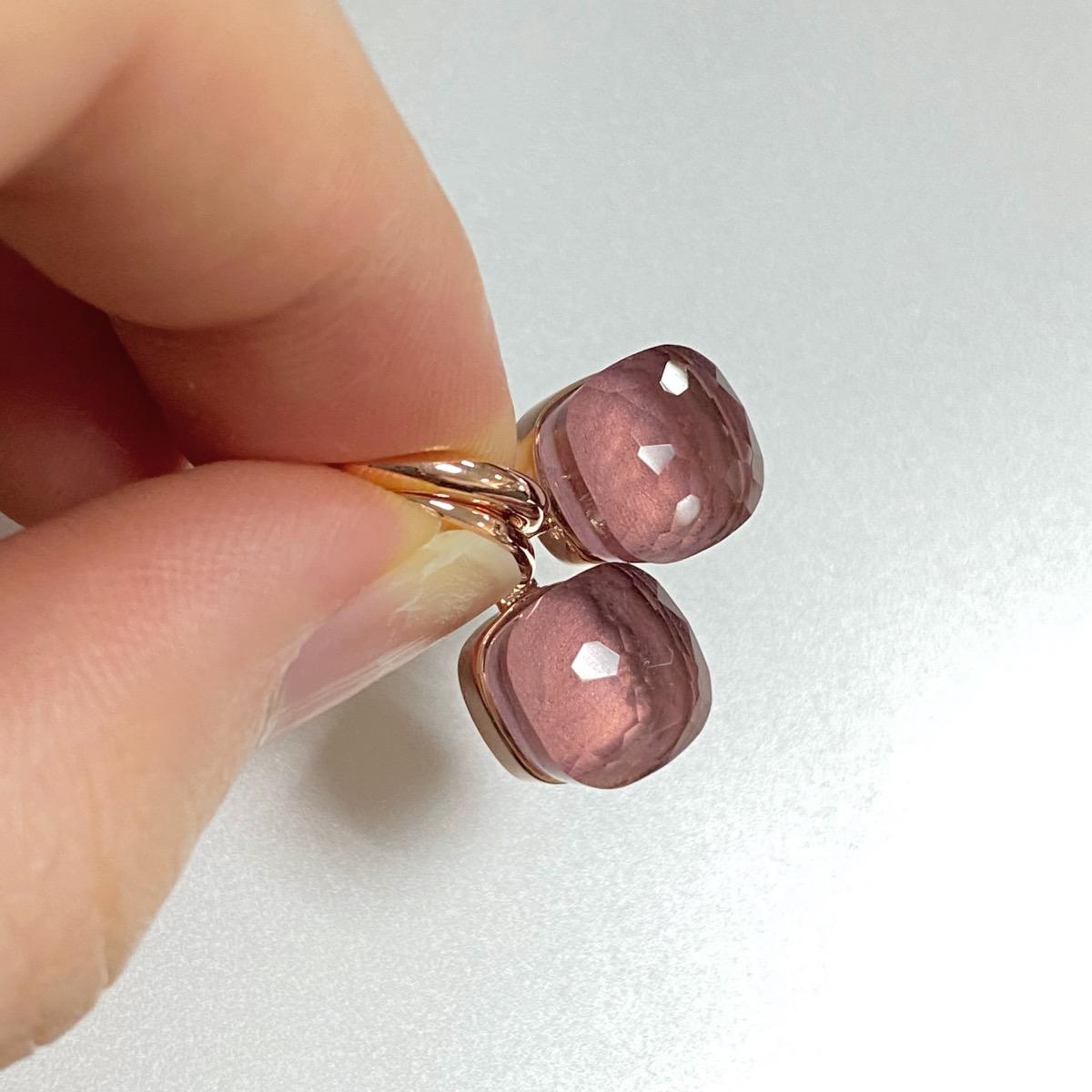 Knot Pomellato Earrings For Women Amethyst Crystal Earrings Copper With Gold Plated Square Candy Colors Earrings Fashion Jewelry