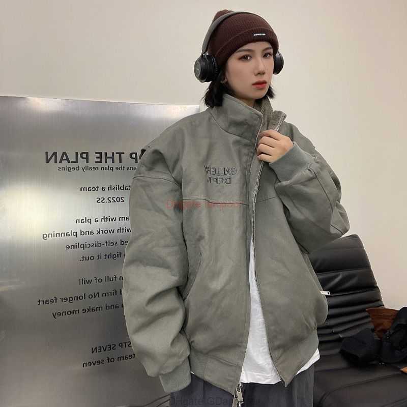 

Designer Clothing Galleries Casual Coats Galleryes Depts Letter Embroidery Jacket American Down Cotton Bomber Jacket Plush Pilot Coat Mens Luxury Denim Jacket 23, Shipping fee