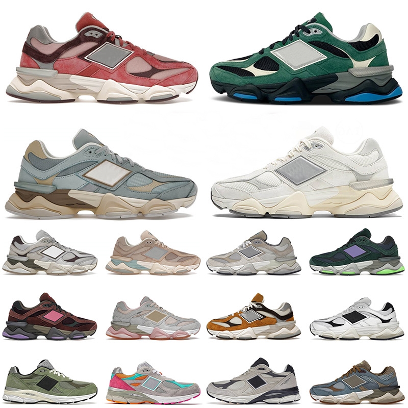 

OG 9060 Cherry Blossom Team Forest Green Blue Haze Sea Salt Bricks Wood Rain Cloud Grey 990 JJJJound Mens Women Trainers Sneakers Running Shoes, 15