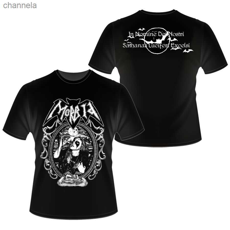 T-shirts pour hommes T-shirt morbide de la lune de décembre T-shirt satanique Mayhem Baphomet.T-shirt d'été en coton à manches courtes et col ron