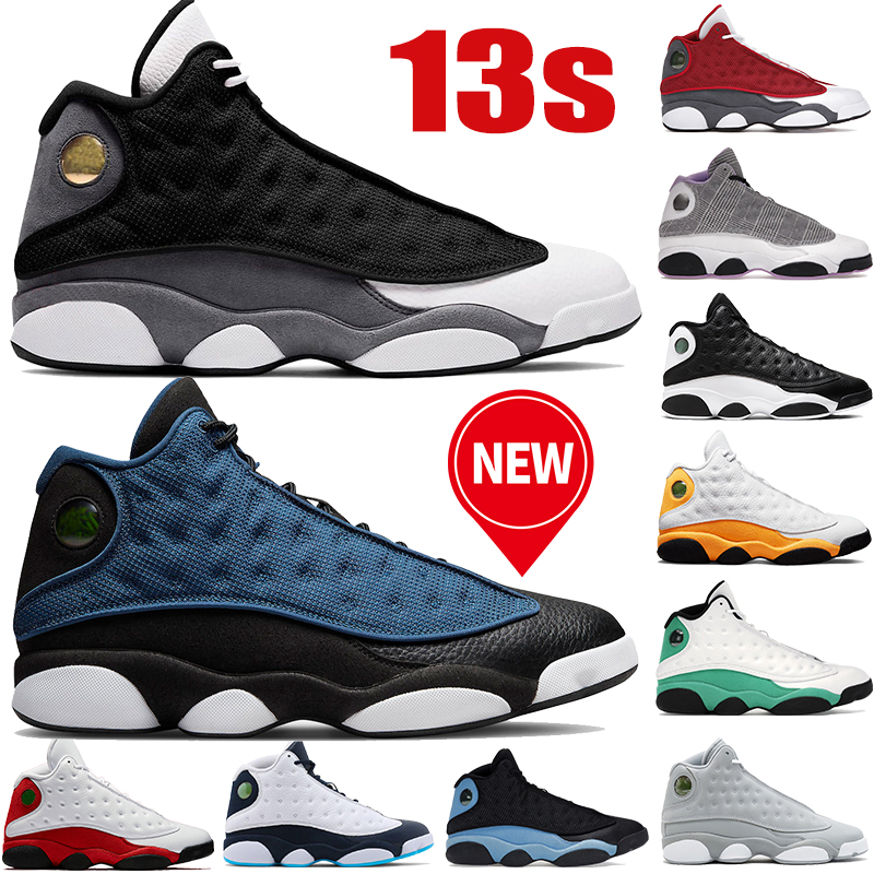 

2023 Jumpman 13 basketball shoes 13s black flint brave blue wheat del sol obsidian white wolf grey reverse he got game mens sports sneakers women trainers US 5.5-13, 31 neutral grey