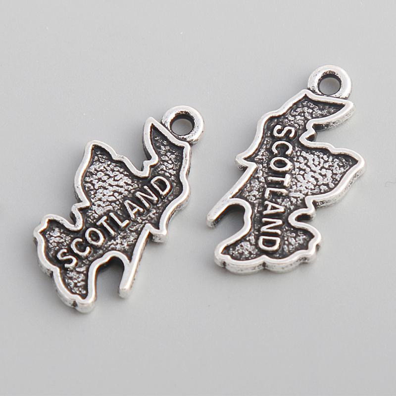 

Other RAINXTAR Vintage Alloy Scotland Country Map Charms 15*23mm 50pcs AAC074