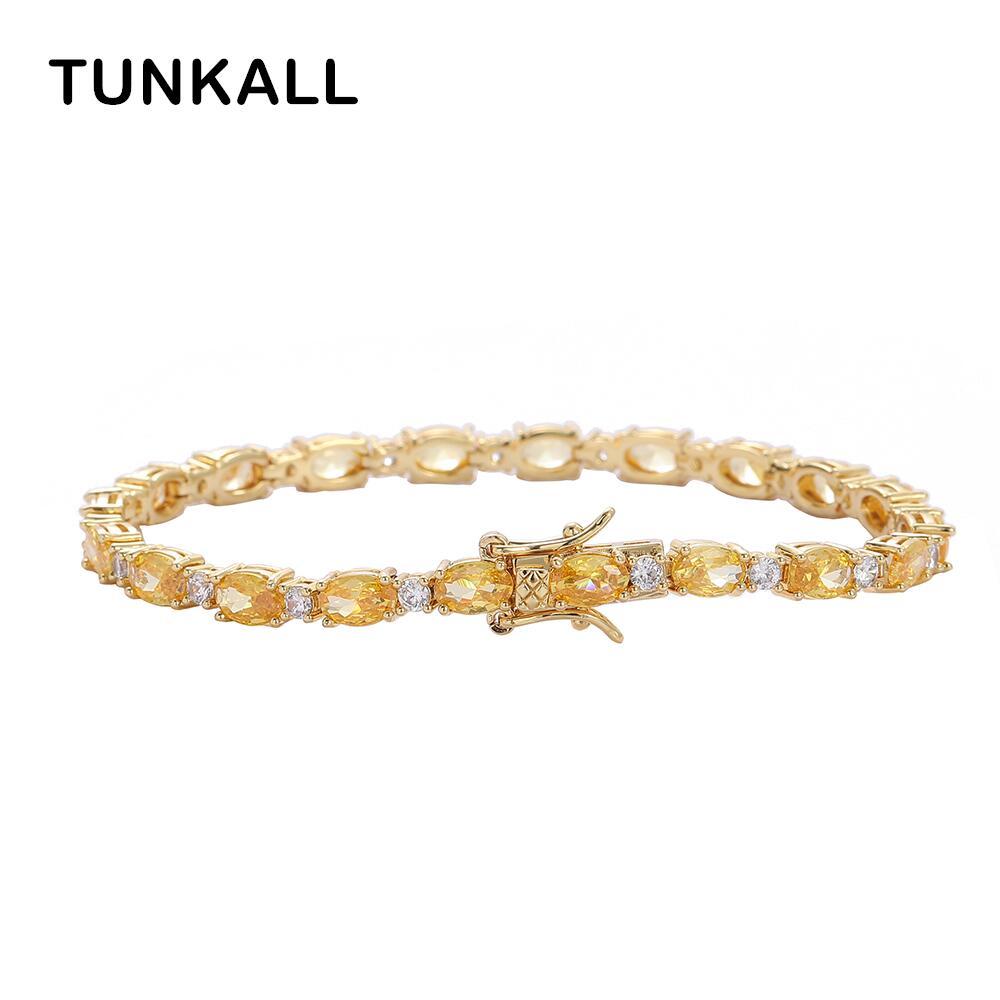

Bangle Bling Brass Yellow Zircon Bracelets Women elegant Tennis Bracelet Fashion Jewelry BB128