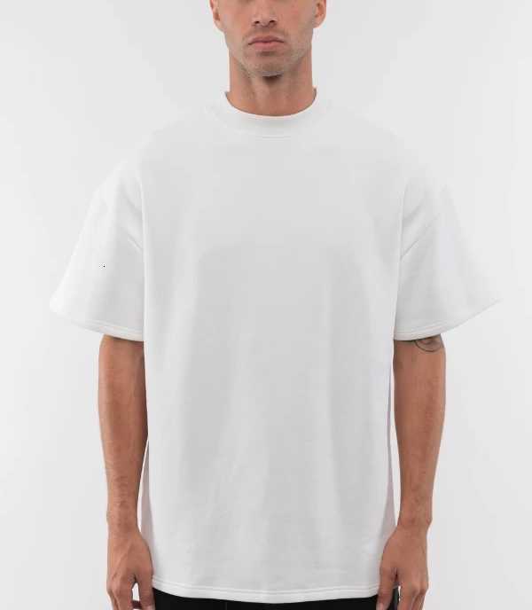 2023 Men T Shirt Short Sleeve Rhude High Quality Tess Designer Casual Fashion Luxury Custom Heavy 100 Cotton Camisetas Oversize Blank Mock Neck H-image-867381437