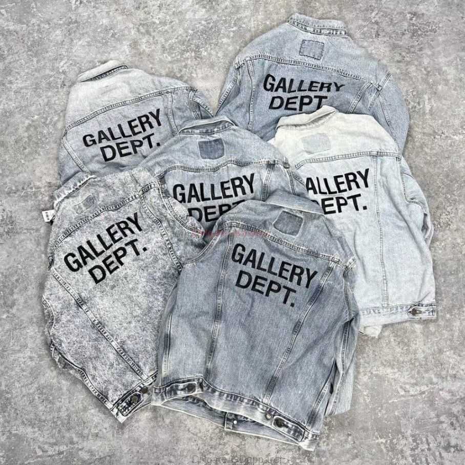 

Designer Clothing Galleries Casual Coats Galleryes Depts Los Angeles Limited Embroidery Washed Blue Damaged Denim Coat High Street Jacket Men Women, Shipping fee