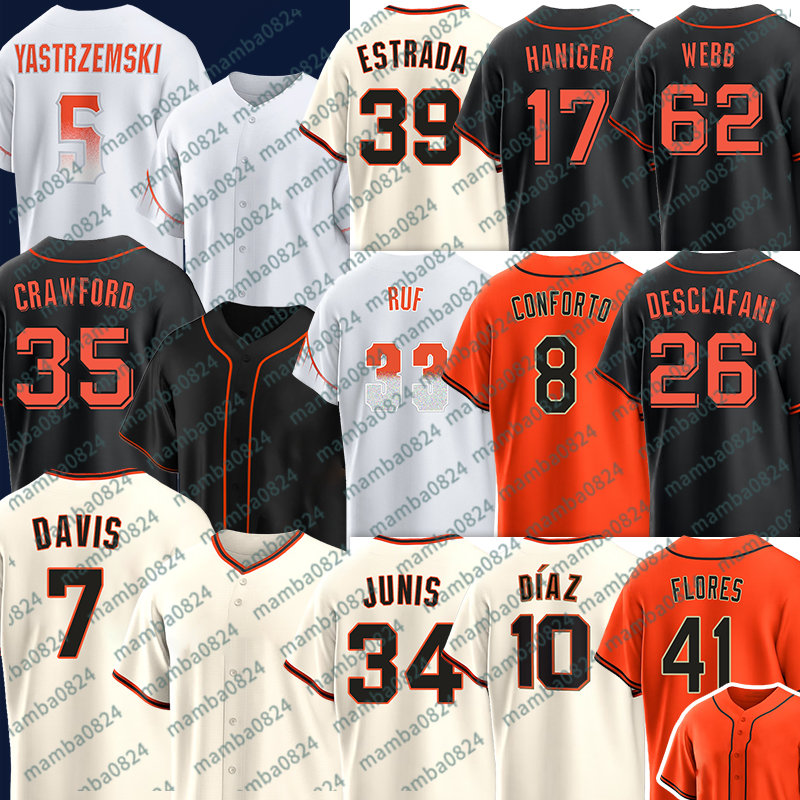 

Brandon Crawford Mike Yastrzemski Giants Baseball Jerseys Isan Diaz Thairo Estrada Davis Alyssa Nakken Mitch Haniger Camilo Doval Logan Webb Anthony DeSclafani, Men( ju ren)