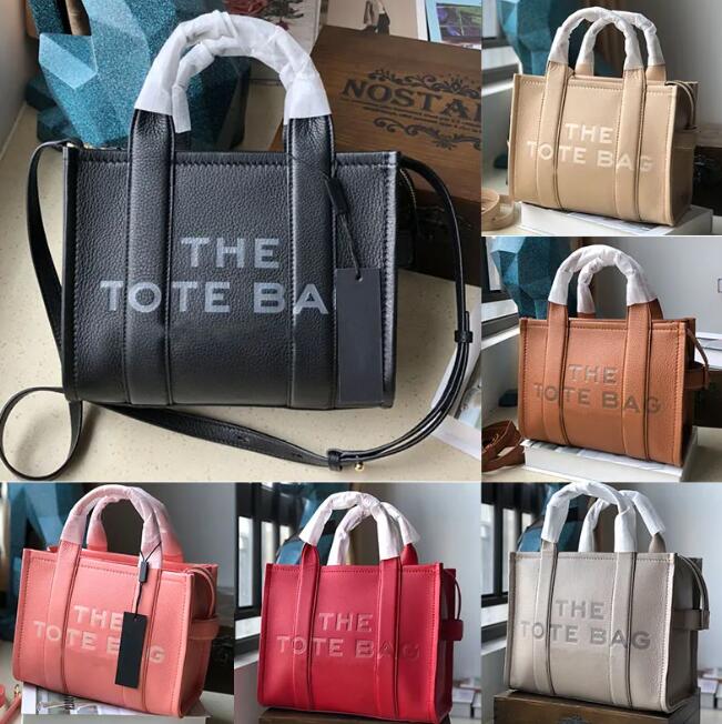 

The Leather Tote Bag Marc Womens Handbag Debossed Signature Branding Totes Bags Shoulder Crossbody Colorblock Bags Canvas Large Purses Jobobs AAA