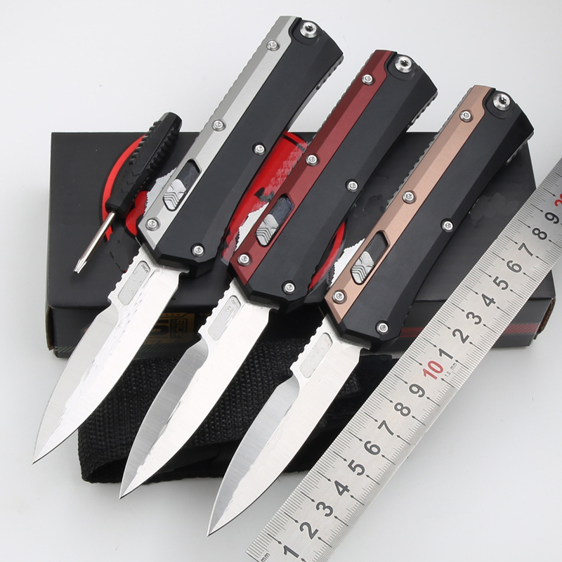 

zombie OTF Automatic Knife straight out Blade Aviation aluminum handle camping outdoor tool EDC Pocket knives UT85 UT88 BM3300 3310 3320 4600 Micro Cutting Tools
