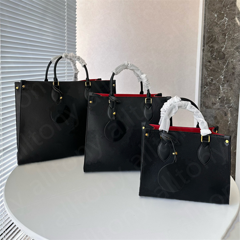 

Classic Handbag Embossing Flower Tote Bags Shopping Bag Shoulder Crossbody Purse High Quality Genuine Leather Large Capacity Women Letter Clutch Purses, Black