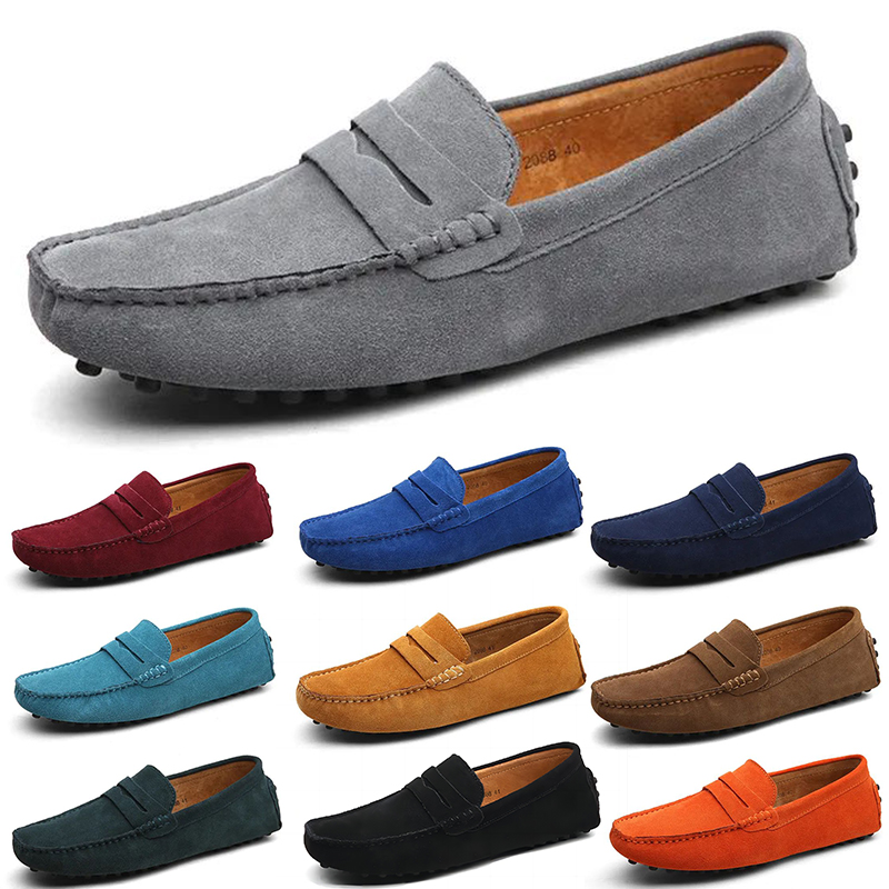2023 Hommes Casual Chaussures Noir Bleu Orange Gris Vert Marron baskets à enfiler Taille 40-45 color6