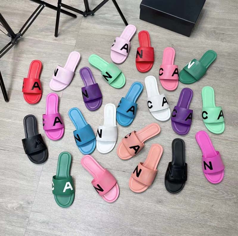 Sandals Designer Luxury Top Grade Slippers New Fruit Letter Slippers Classic Luxury Leather Material 2023 New Fashion Versatile Sandals-image-850233227