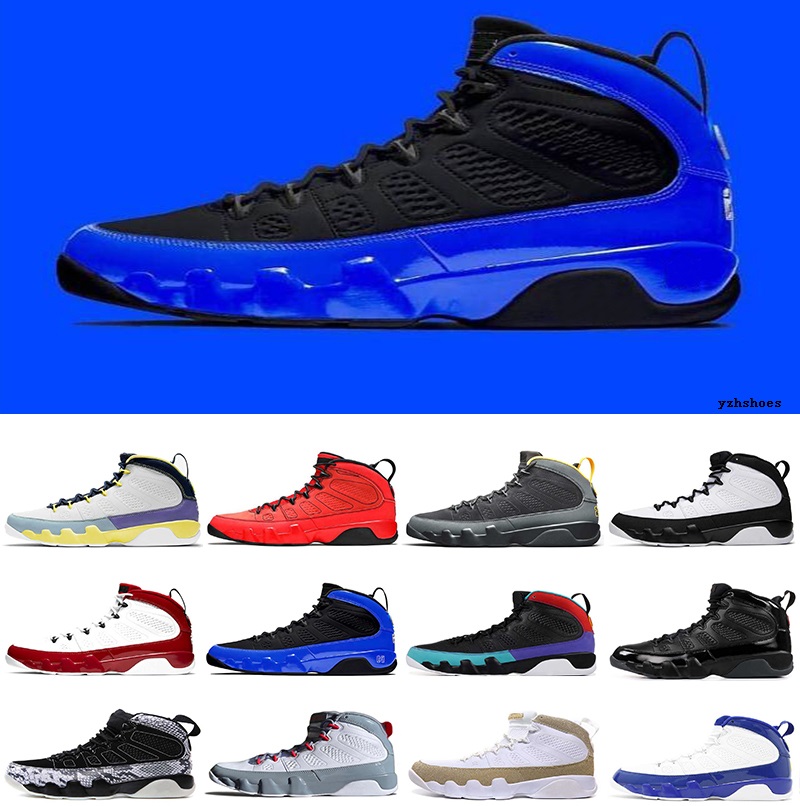 

9S Men Basketball Shoes Jumpman 9 Bred University Gold Blue Gym Chile Red UNC Cool Particle Grey Racer Blue Statue Anthracite Sport Sneakers Trainers Size 7-13, 30#