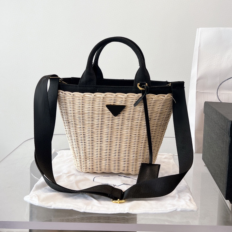 

Famous designer rattan woven tote bag women straw shoulder bag straw tote bag Manual Weave Straw Fabrics Large Capacity Vacation Beach Bags handbags Shopping bag