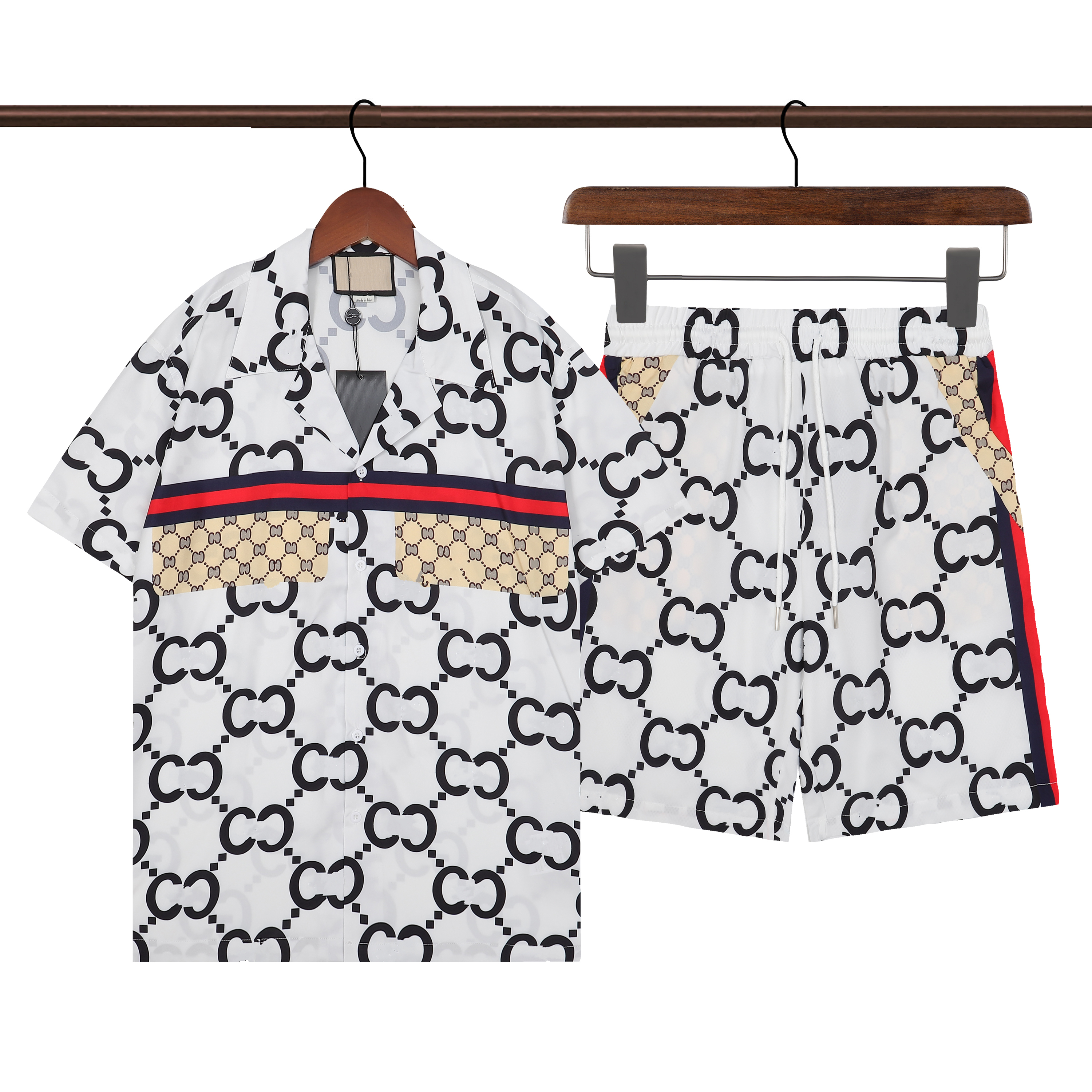 

23Men Designers Blouse Shirts Beach Shorts Men's Fashion Geometric Letter Print Bowling Shirts Casual Shirts Men Short Sleeve Pants Dress Shirt M-3XL