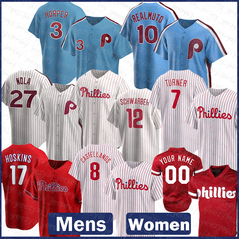 

Phillies New 3 Baseball Jersey Bryce 7 Trea Turner 16 Brandon Marsh Kyle Schwarber Zack Wheeler Nick Castellanos Ranger Suarez Baseball Jerseys Philadelphia 2023, Custom(feichengren-fugu