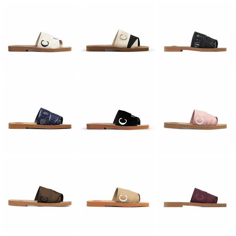 

Brand Women Slippers Fashion Classics Ladies Flip Flops Loafers Black White Red Blue Pink Brown Green Slides Shoes