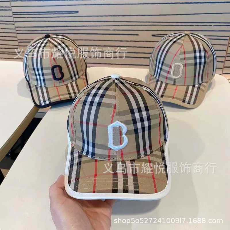 

Ball Caps designer Korean Women's Baseball Hat Fashion Letter Embroidered Plaid Men's Duck Tongue Sun Shield SI8H, Black8