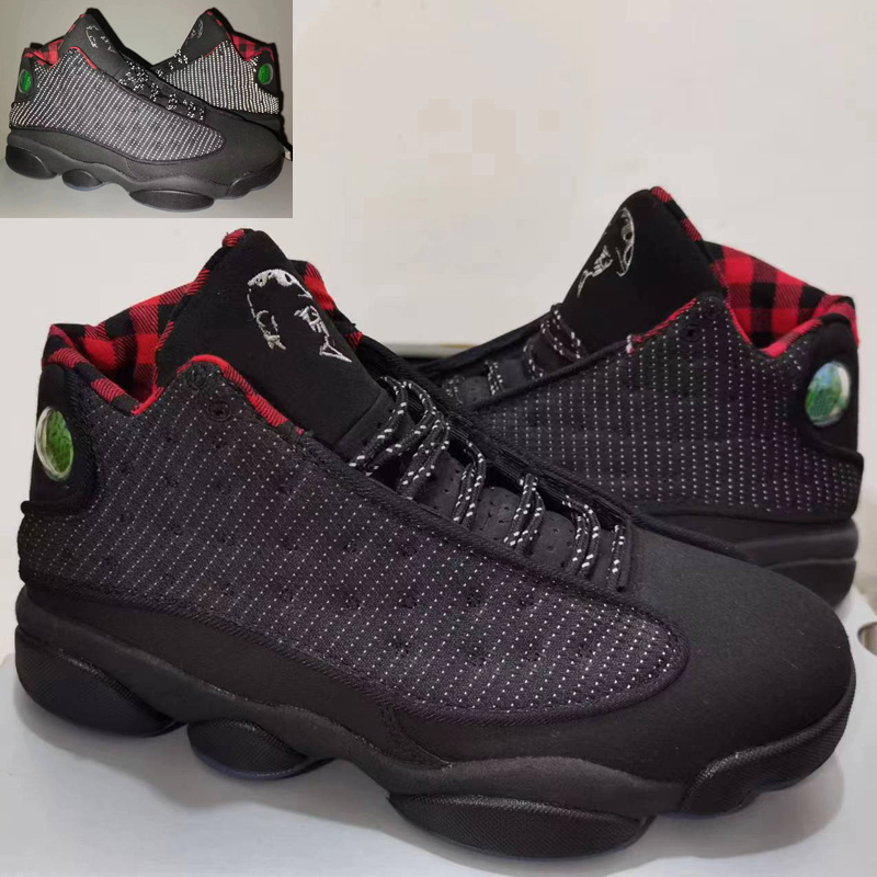 

Basketball Shoes Jumpman 13 GS Playground Aurora Green 3M reflection Black Red Luck Green Black Flint 13s Wolf Grey Wheat Men Sports Sneakers, As photo 34