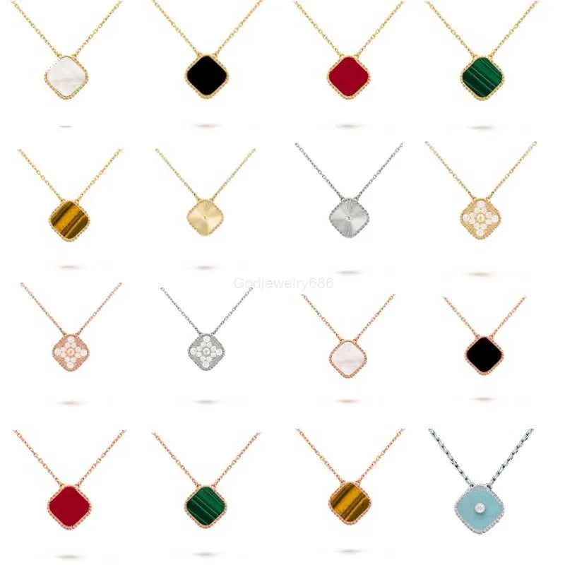 

15mm Fashion Classic4/Four Leaf Clover Necklaces Pendants Stainless Steel Plated 18K for Women Girl Valentine's Engagement Jewelry Gift