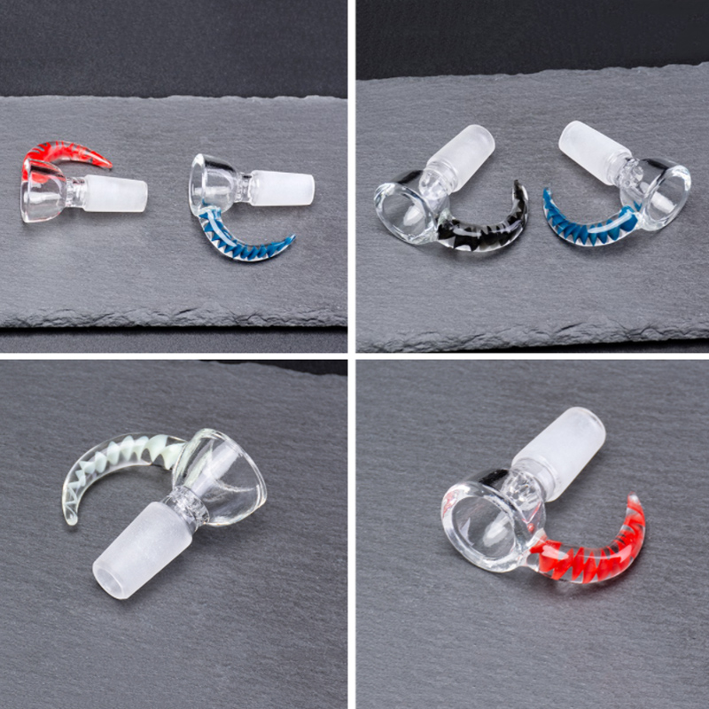 

Ox Horn Stem Glass Bowl Hookahs Smoking Accessories 14mm 18mm Male Tobacco Herb Dry Oil Burner Water Pipe Dab Rig