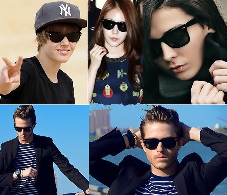 

Classic brand new wayfarer luxury square sunglasses men women acetate frame with ray glass lenses sun glasses for male UV400 16 color 2140b