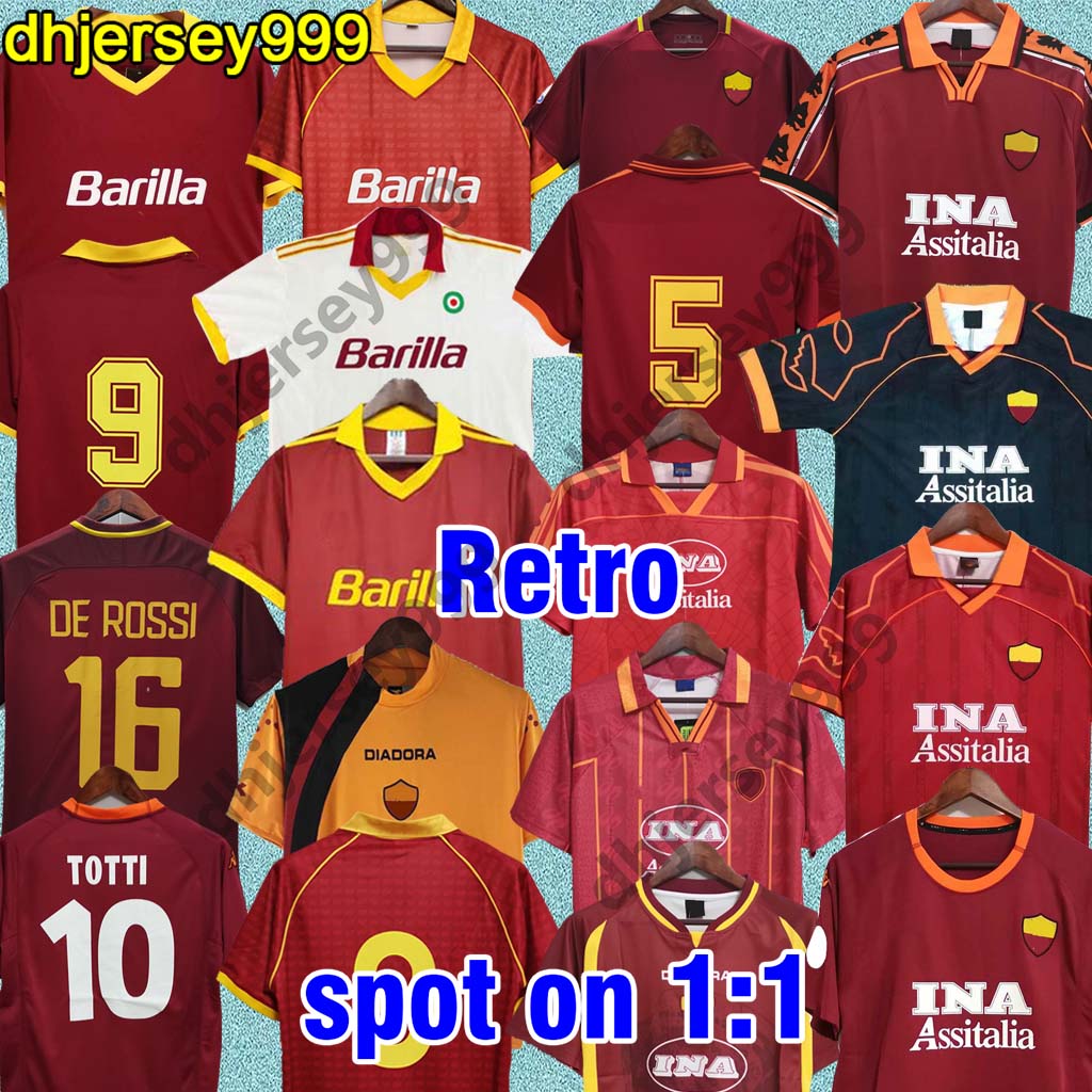 

Soccer jerseys Top 00 01 02 Retro soccer jerseys TOTTI football shirt 89 90 91 92 94 95 96 98 99, 95-96 home