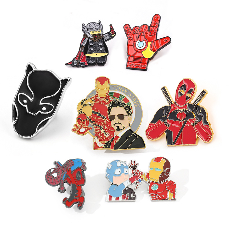

super hero collection brooch Cute Anime Movies Games Hard Enamel Pins Collect Metal Cartoon Brooch Backpack Hat Bag Collar Lapel Badges