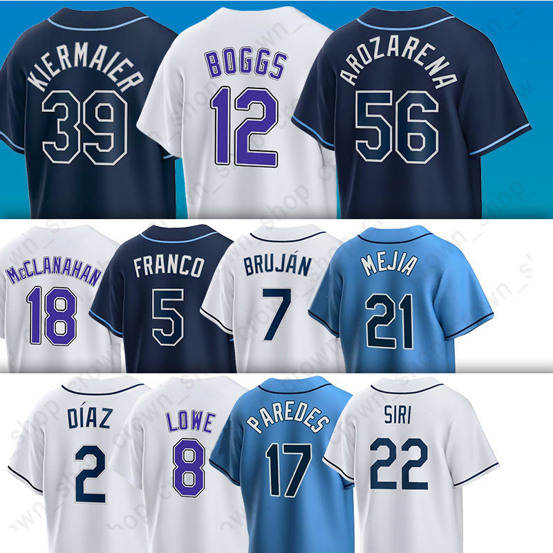 

Randy Arozarena Baseball Jerseys Rays Wander Franco Brandon Lowe Francisco Mejia Vidal Brujan Shane McClanahan Kevin Kiermaier Isaac Paredes Jose Siri, Men( gaung mang)