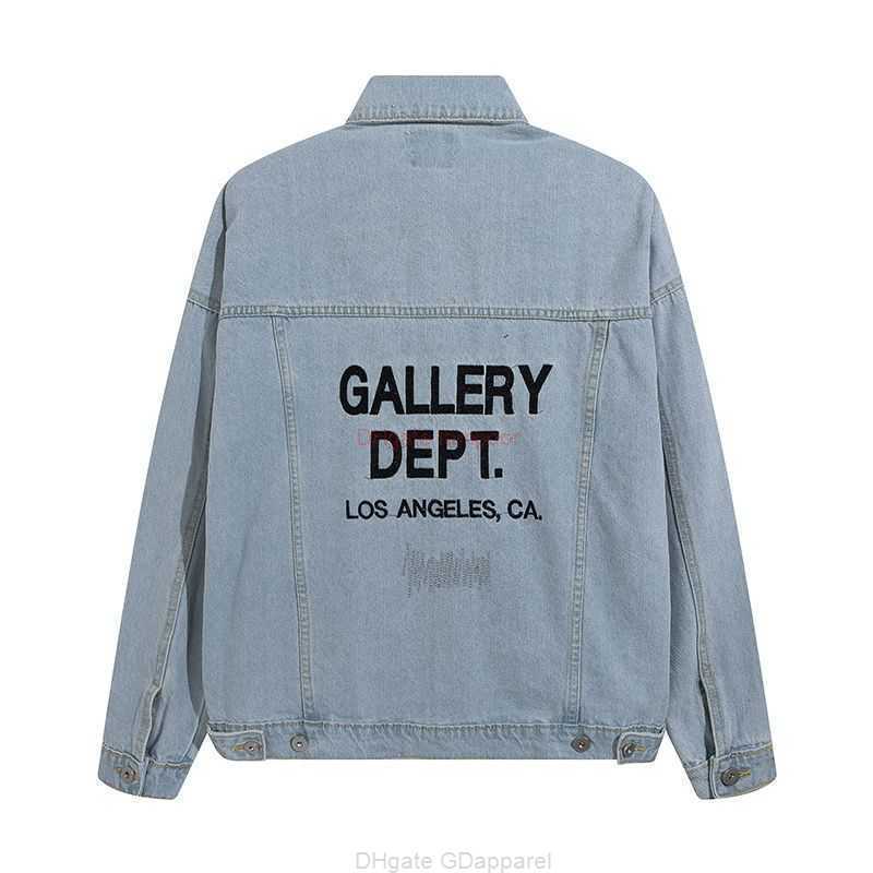 

Designer Clothing Galleries Casual Coats High Edition 22ss Galleryes Depts Damaged Design Letter Embroidery Wash Used Denim Jacket Coat Luxury Denim Jacket Trend B, Shipping fee