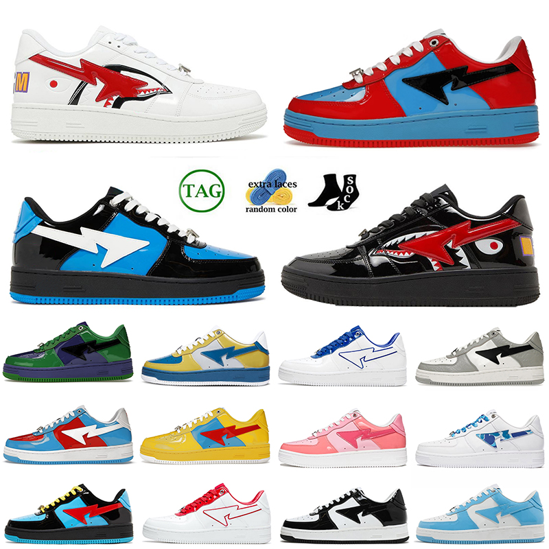 

2023 Casual Shoes Sta Designer Sneakers Stas Sk8 Fashion Women Men Abc Camos Blue Patent Leather Black Color Camo Combo Pink Orange Platform Trainers, C23 36-45