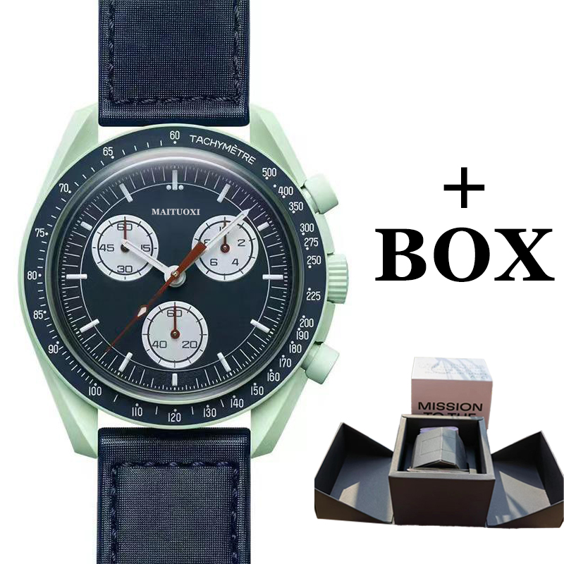 

2023 Men's Planet Watch, Luxury Chronograph, Nylon, Mercury, James, Master, Saturn Mission bul