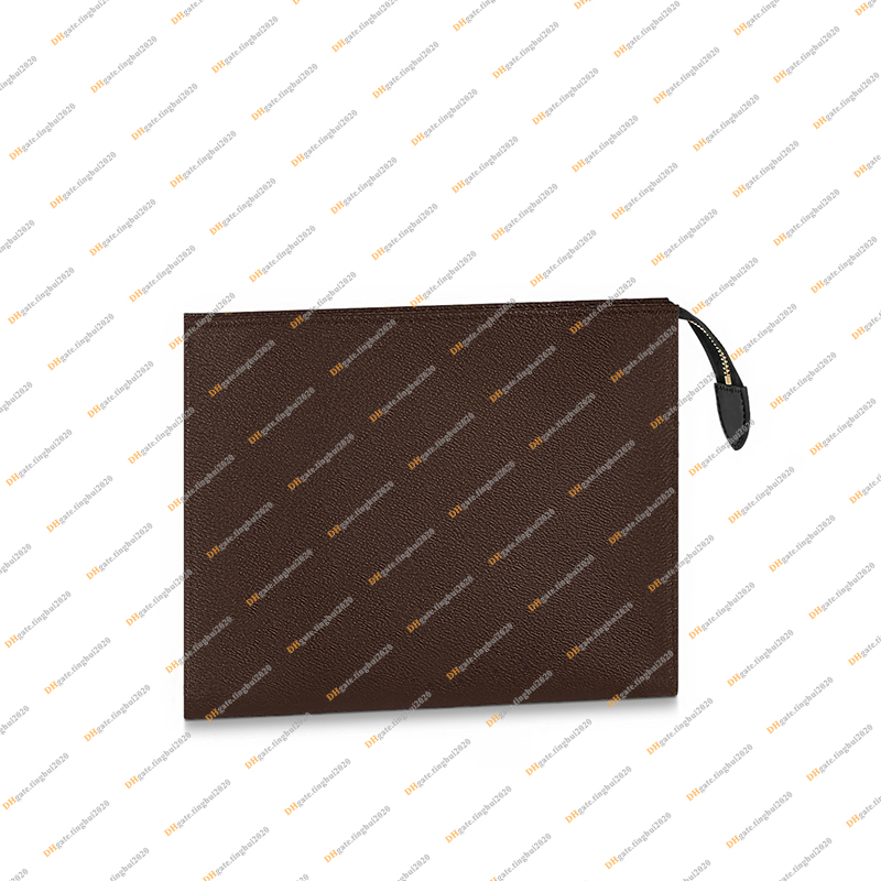 

Ladies Fashion Casual Designe Luxury Poche Toilette NM Cosmetic Bag Clutch Bag Totes Handbag Key Pouch Wallet TOP Mirror Quality M46037 Pouch Purse, Brown flower 1 / with dust bag