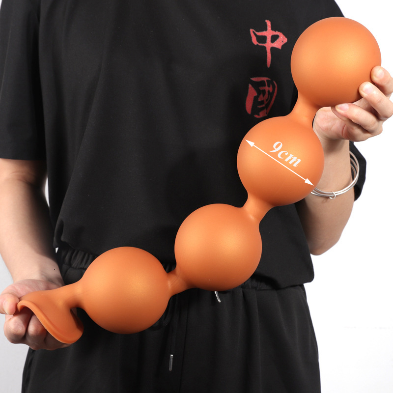 Anal Toys 9cm Énorme Anal Bedas Soft Anal Plug Sex Toys pour Hommes Femmes Butt Plug Silicone Liquide Anal Dilatation Boule Buttplug Massage De L