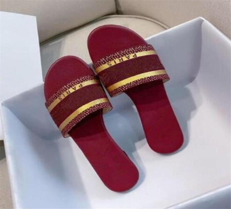 Sandales classiques pantoufles de mode diapositives brocart floral bas de vitesse tongs femmes chaussures rayé plage causal pantoufle5092396