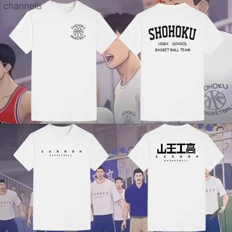 

Men' T-Shirts New 2023 Anime The First Slam Dunk Akita SANNOH SHOHOKU Sawakita SAKURAGI Basketball Training T Shirt Mens White Tops Cotton Tee, White sannoh